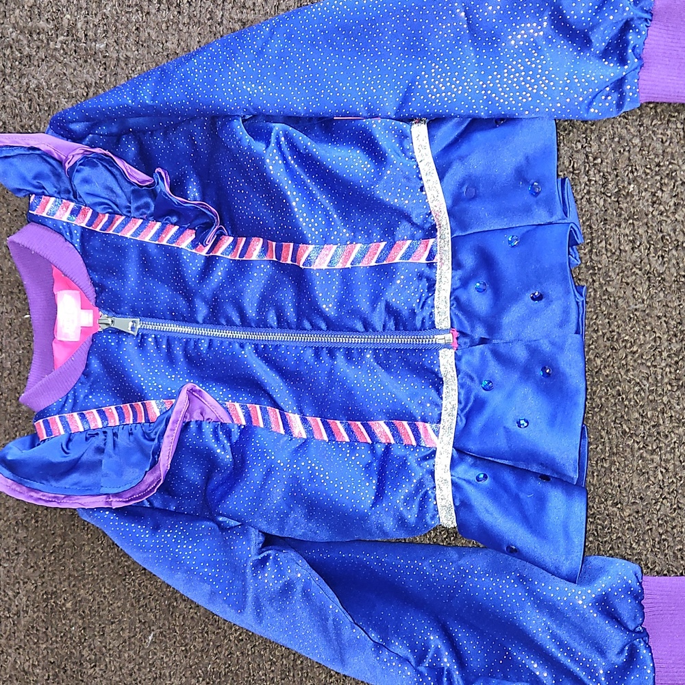 Blue and Purple Ruffled Jacket
